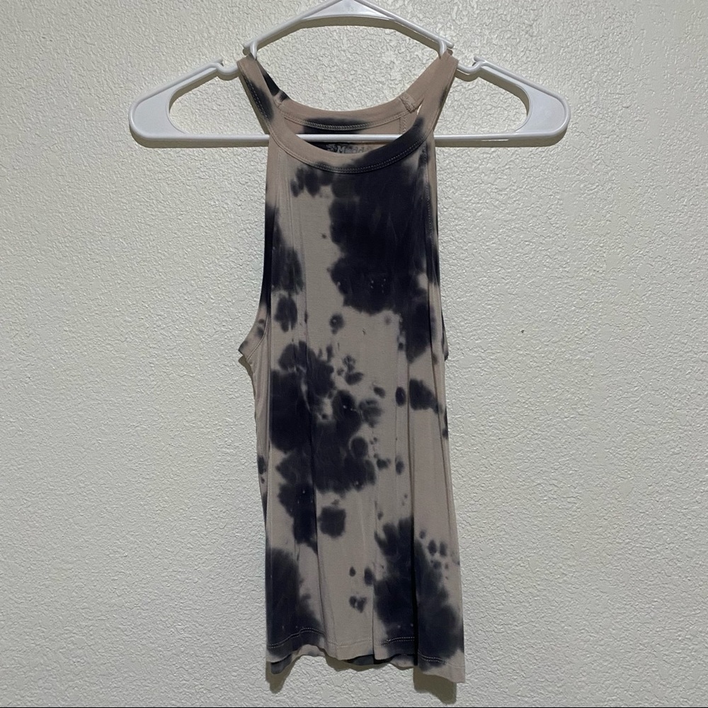 Light pink and grey tye-dye tank size small
